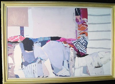 Lot 37 - Gabriel Godard French, b. 1933 LAVEUSES Signed...