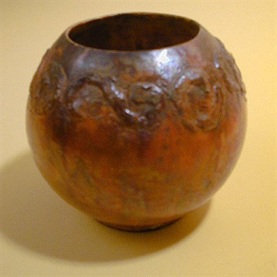 Lot 275 - Brouwer Pottery Vase Of ovoid form, orange...