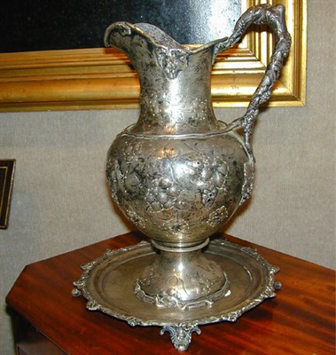 Lot 312 - American Silver Ewer and Salver William Gale &...