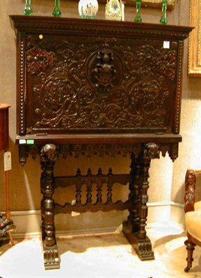 Lot 324 - Renaissance Revival Walnut Vargueno on Stand