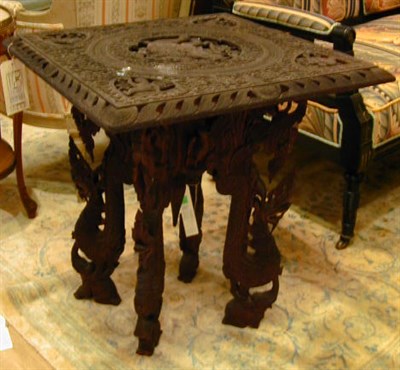 Lot 390 - Asian Colonial Hardwood Low Table