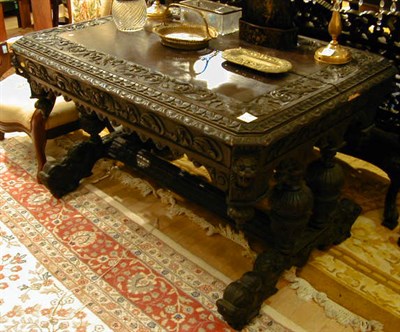 Lot 313 - Renaissance Revival Oak Center Table