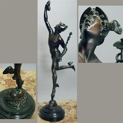 Lot 583 - Bronze Sculpture of Mercury After Giovanni da...