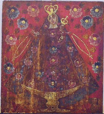 Lot 15 - Spanish Colonial School 18th Century MADONNA...