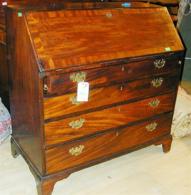 Lot 477 - George III Mahogany Slant-Front Desk