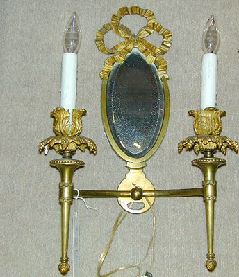Lot 538 - Pair of Louis XV Style Gilt-Bronze Two-Light...