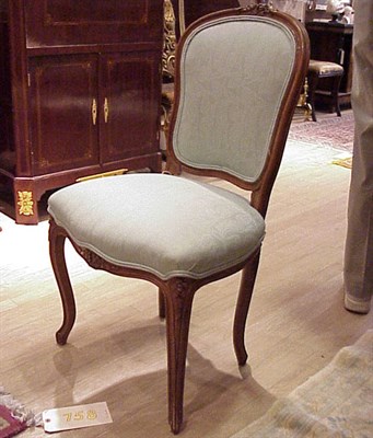 Lot 410 - Set of Seven Louis XV Style Walnut Dining Chairs
