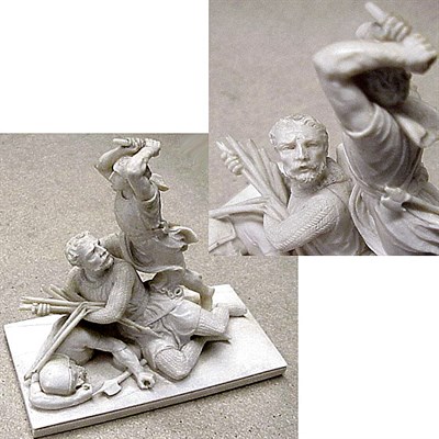 Lot 355 - Continental Ivory Group Depicting two soldiers...