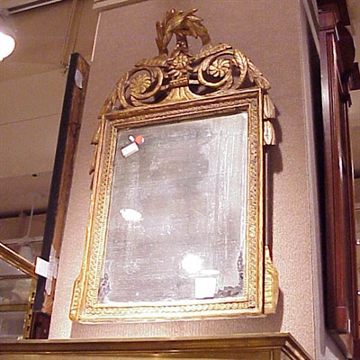 Lot 253 - Louis XVI Style Gilt Carved Wood Mirror