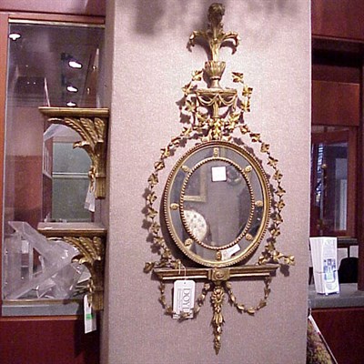 Lot 472 - Adams Style Gilt-Decorated Mirror