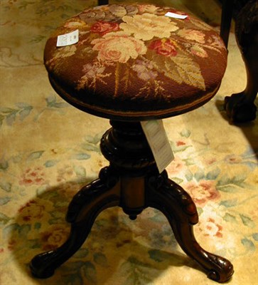 Lot 499 - Victorian Rococo Style Mahogany Piano Stool