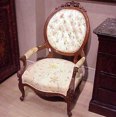 Lot 504 - Two Victorian Upholstered Mahogany Side Chairs