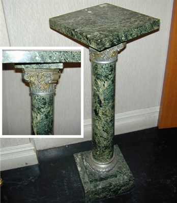 Lot 588 - Verde Antico Marble Pedestal Of simple...