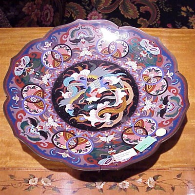 Lot 415 - Two Japanese Enamel Decorated Chargers