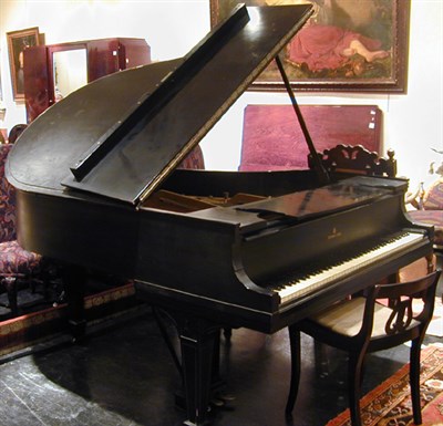 Lot 585 - Steinway & Sons Ebonized Baby Grand Piano...