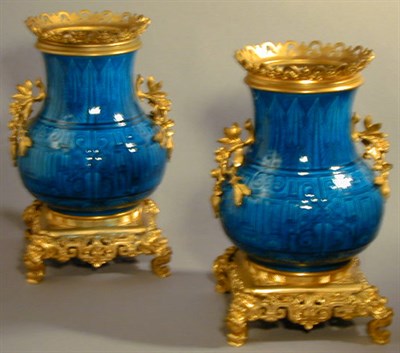 Lot 608 - Pair of Napoleon III Gilt-Bronze Mounted...