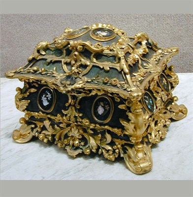 Lot 625 - Napoleon III Gilt-Bronze and Metal Jewel Box...