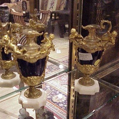 Lot 250 - Pair of Rococo Style Gilt-Bronze Mounted...