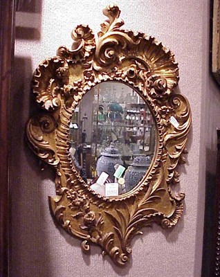 Lot 379 - Pair of Rococo Style Gilt-Decorated Mirrors