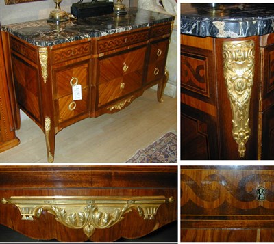 Lot 572 - Louis XV/XVI Style Transitional Mahogany...