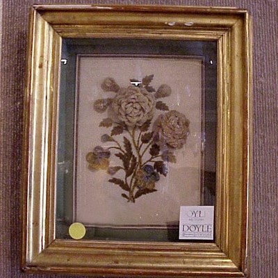 Lot 459 - Framed Victorian Beadwork and Two Framed...