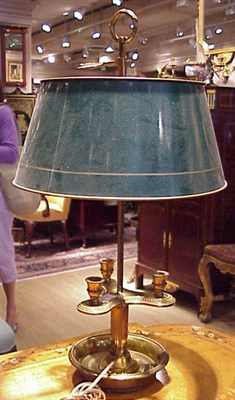 Lot 494 - Pair of Louis XVI Style Brass Bouillotte Lamps