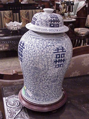 Lot 321 - Pair of Chinese Blue and White Porcelain...
