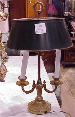 Lot 398 - Louis XVI Style Gilt-Bronze Bouillotte Lamp