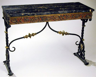 Lot 524 - Wrought Iron Console Probably Oscar Bach The...
