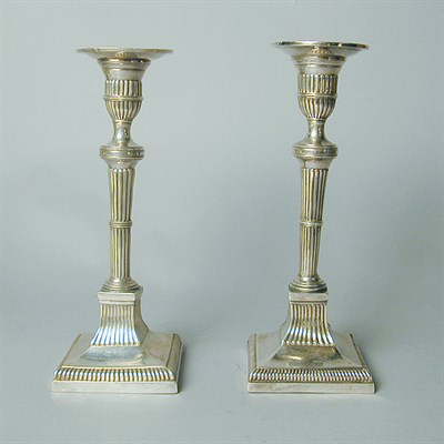 Lot 316 - Pair of American Silver Candlesticks With the...