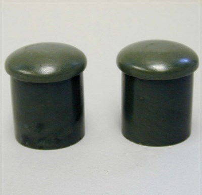 Lot 112 - Pair of Chinese Nephrite Jade Scroll Ends
