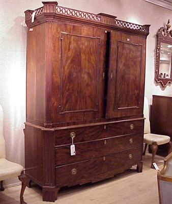 Lot 552 - Baltic Neoclassical Style Mahogany Cabinet