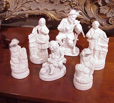 Lot 277 - Group of Six Parian Figures