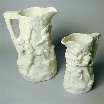 Lot 447 - American Parian Ewer Trenton Porcelain Works,...