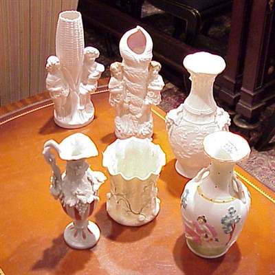 Lot 207 - Group of Seven Parian Table Articles