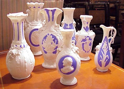 Lot 209 - Group of Seven Parian Vases