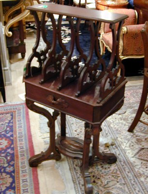 Lot 189 - Victorian Mahogany Canterbury on Stand