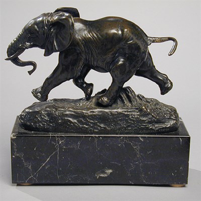 Lot 372 - Bronze Figure Elephant of Senegal After a...