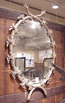Lot 197A - Italian Rococo Style Silvered Wood Mirror with...