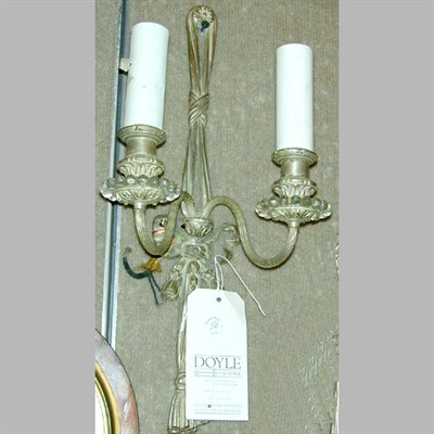 Lot 558 - Pair of Neoclassical Style Silvered Metal...