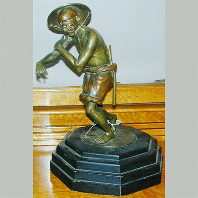 Lot 385 - Gilt-Bronze Sculpture of an Oriental Figure