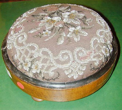 Lot 447 - Pair of Victorian Beaded Stools