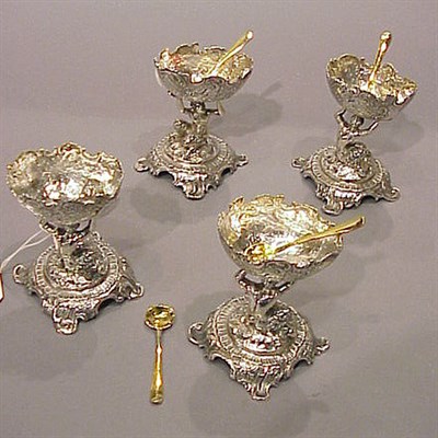 Lot 311 - Set of Four Continental Silver Figural Salts...