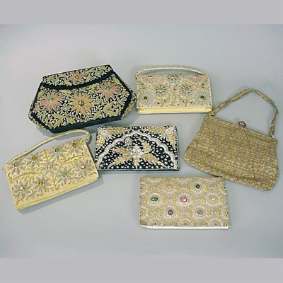 Lot 482 - Miscellaneous Group of Six Jeweled Evening...