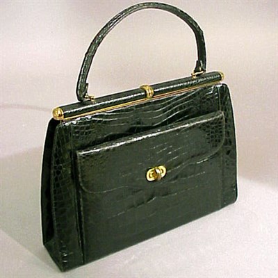 Lot 506 - Lucille de Paris Black Alligator Afternoon Bag...