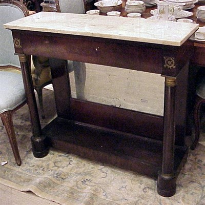 Lot 416 - Empire Style Gilt-Bronze Mounted Marble Top...