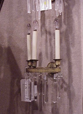 Lot 401 - Pair of Louis XVI Style Gilt-Metal Three-Light...