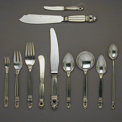 Lot 336 - Georg Jensen Sterling Silver Flatware Service...