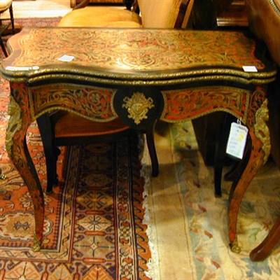 Lot 515 - Napoleon III Brass Inlaid Boulle Style...