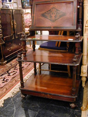 Lot 640 - Victorian Marquetry Inlaid Mahogany Music Stand